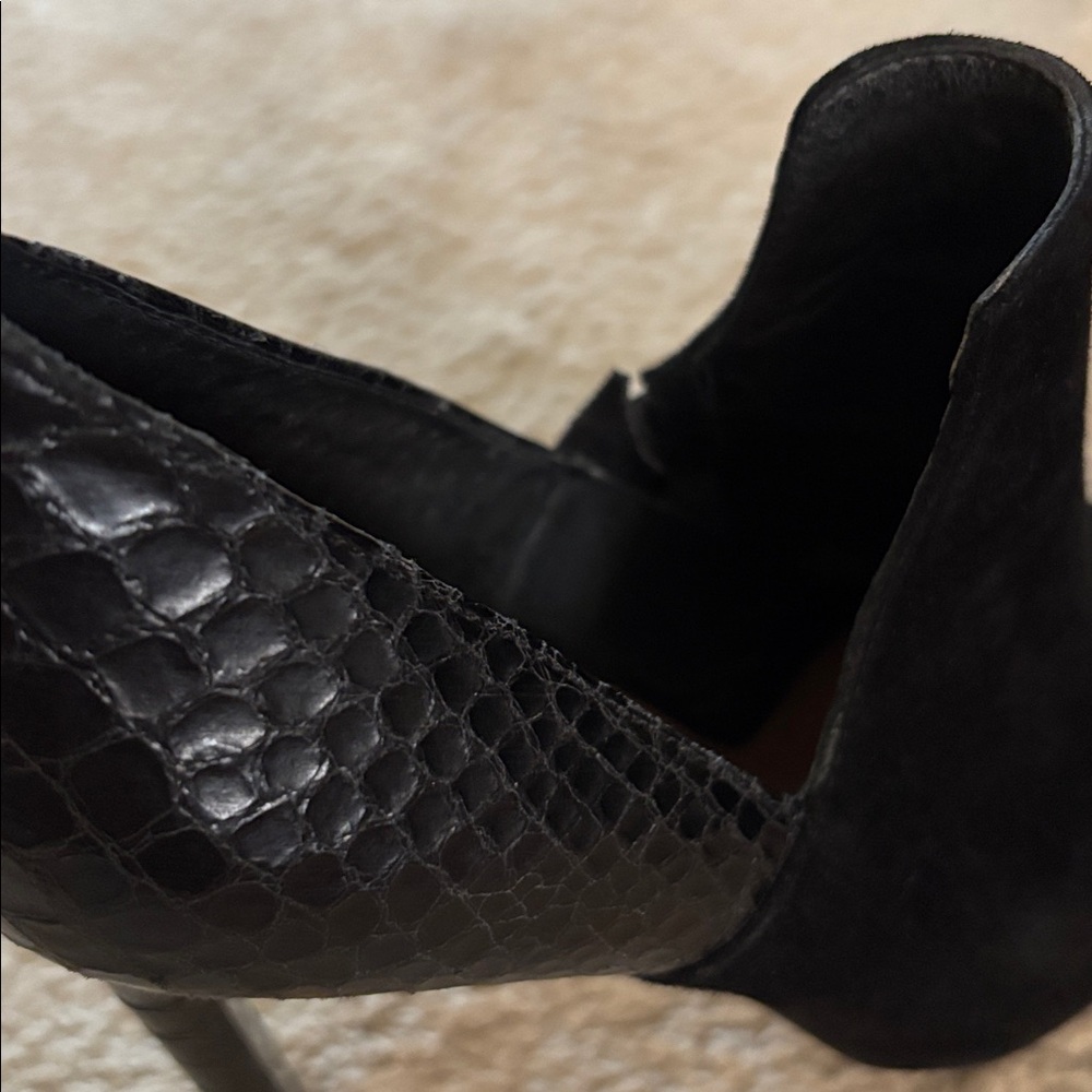 Vince Camuto open toe suede like acroc like high heels. Loved gently - Picture 8 of 8